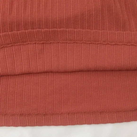 Madewell Knit Pointelle Peasant Top, Color Terracotta Size M - Picture 9 of 12